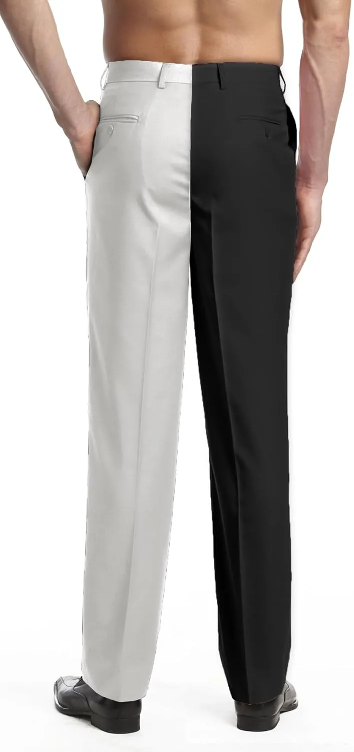 Mens Dress Pant Trousers Flat Front Solid Mix Multi Color Design