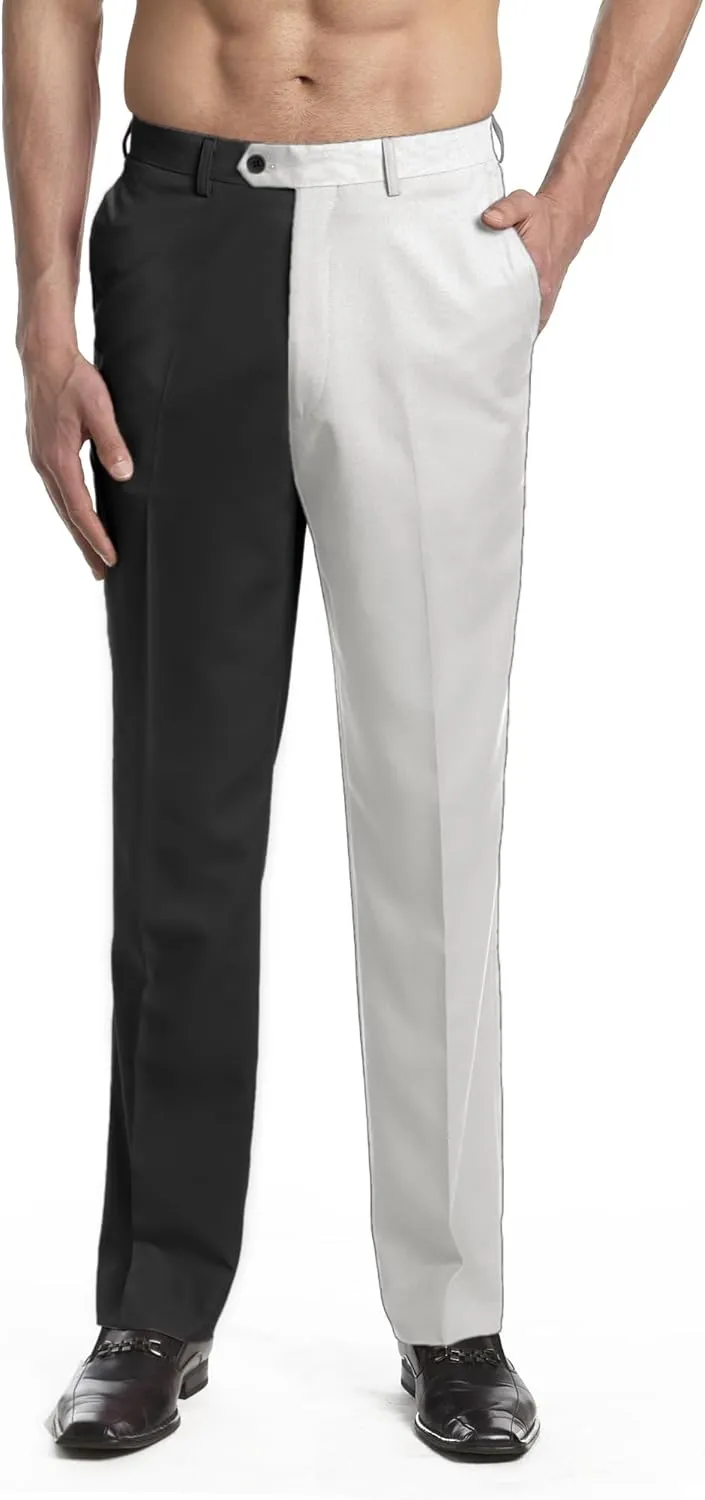 Mens Dress Pant Trousers Flat Front Solid Mix Multi Color Design