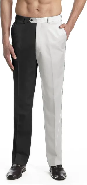 Mens Dress Pant Trousers Flat Front Solid Mix Multi Color Design