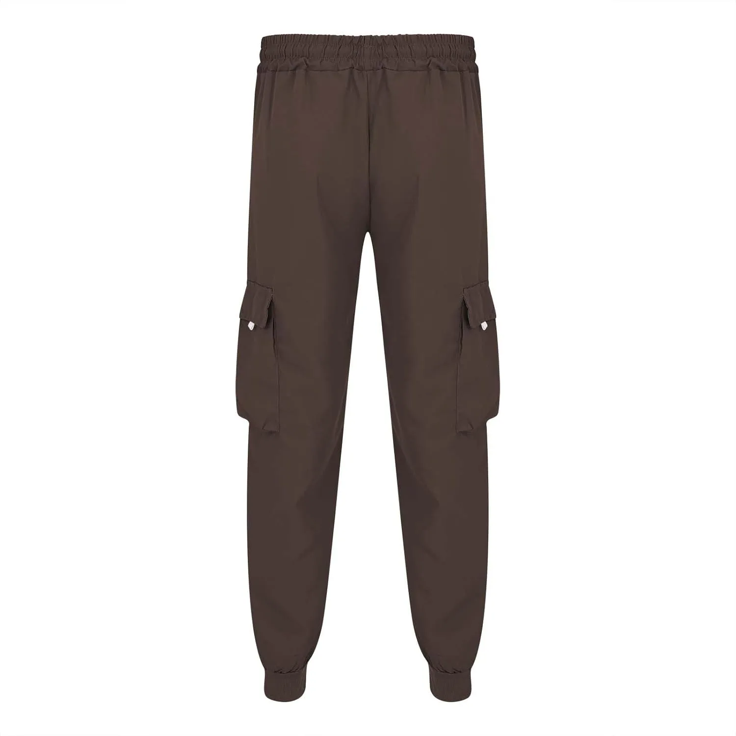 Mens Fashion Cargo Pants Drawstring Tactical Active Outdoor Hiking Climbing Overalls Military Casual Solid Color Tapered Pant