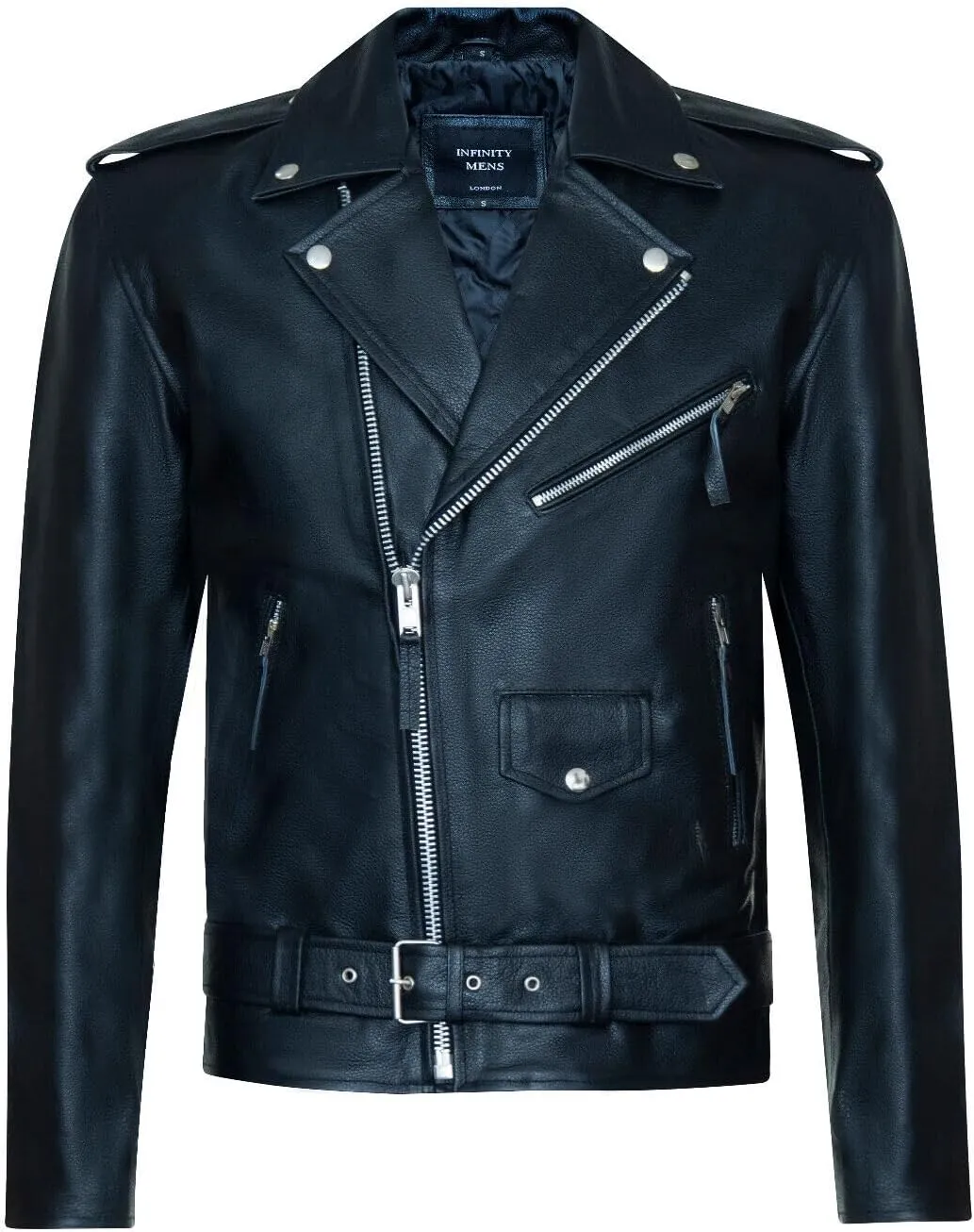 Mens Fringe Hide Leather Brando Tasseled Motorcycle Jacket Retro Biker