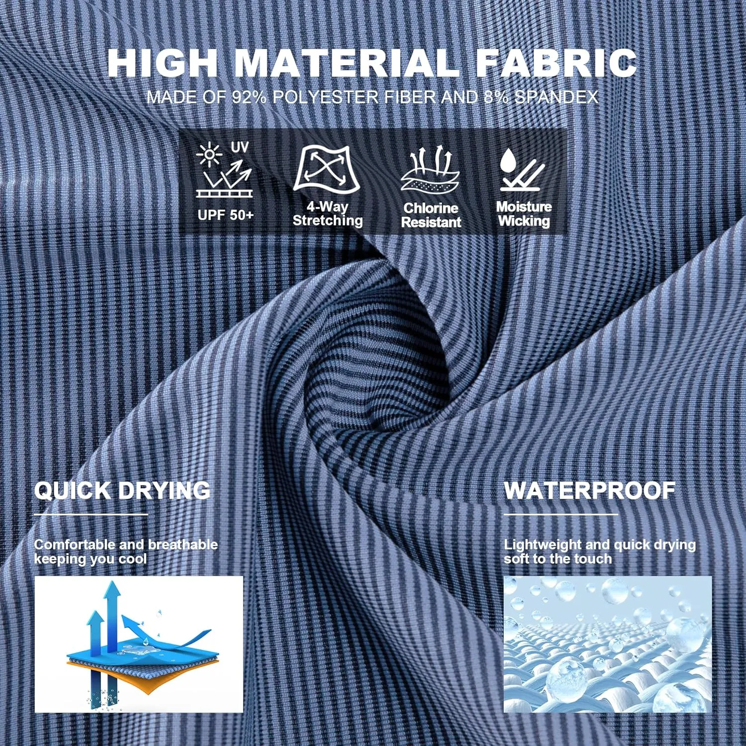 Mens Golf Shirt Moisture Wicking Dry Fit Print Performance Short Sleeve Polo Shirts for Men