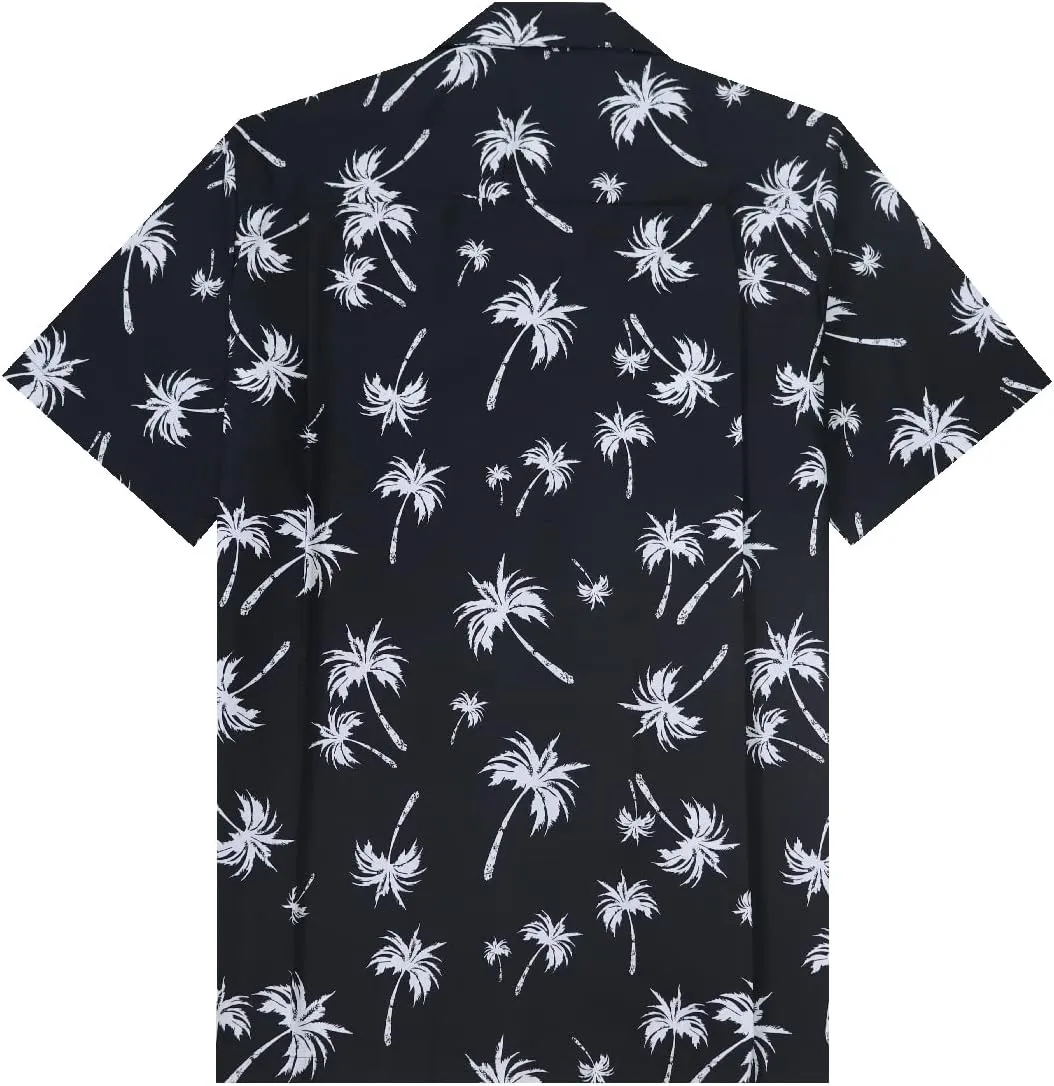 Men's Hawaiian Shirt Short Sleeve Summer Button Down Beach Dress Aloha Shirts