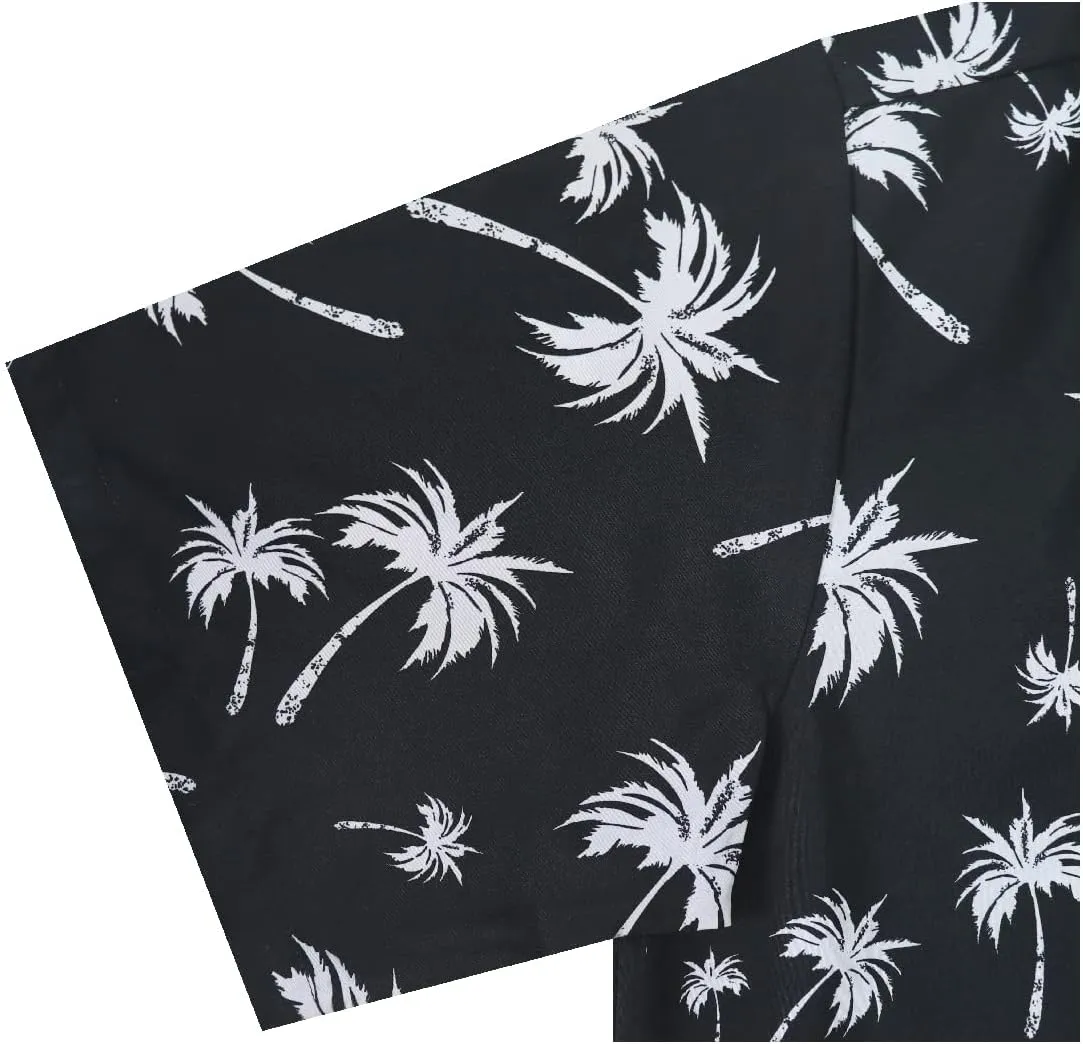 Men's Hawaiian Shirt Short Sleeve Summer Button Down Beach Dress Aloha Shirts