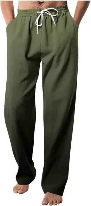 Mens Ombr Gradient Jogger Pants with Drawstring Elastic Relax Casual Sweatpants for Men Side Pockets Lounge Travel
