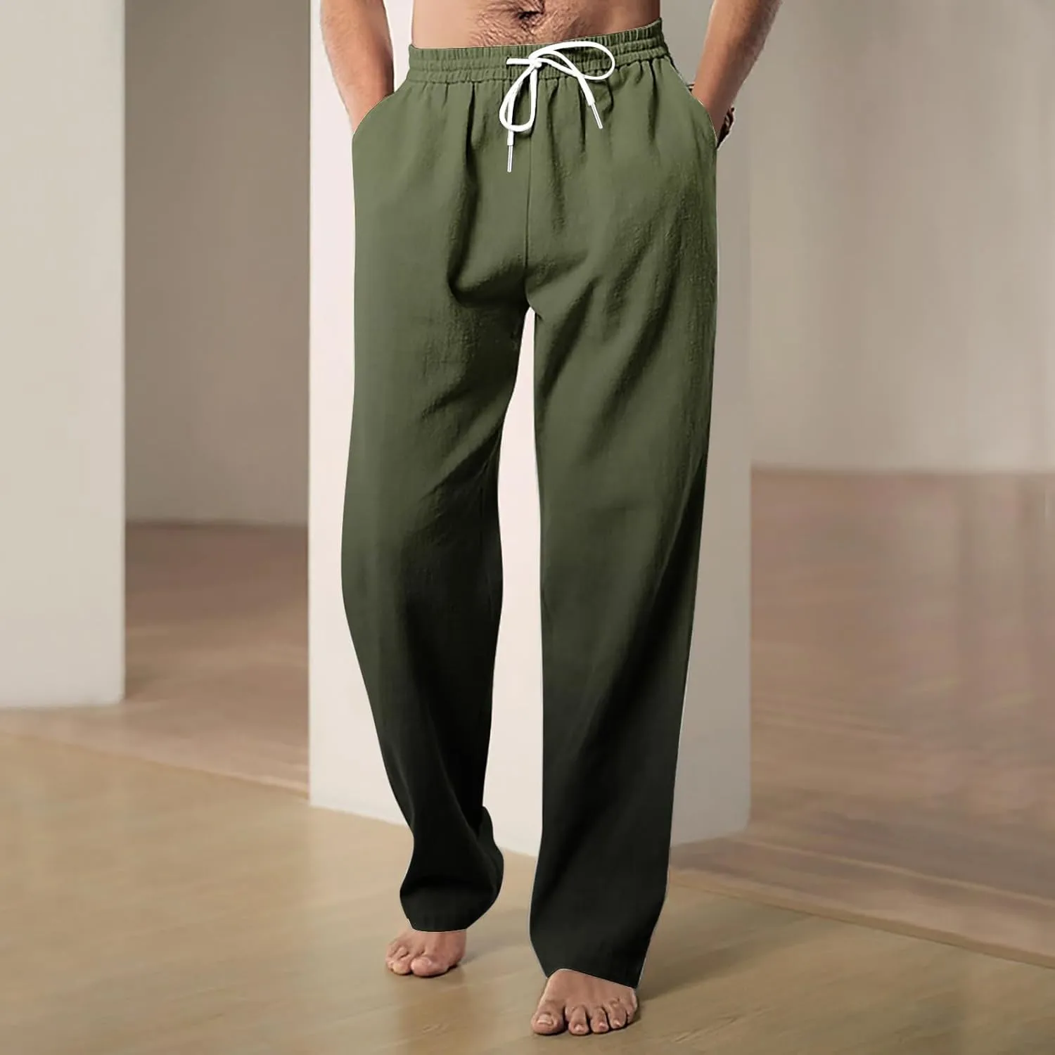 Mens Ombr Gradient Jogger Pants with Drawstring Elastic Relax Casual Sweatpants for Men Side Pockets Lounge Travel