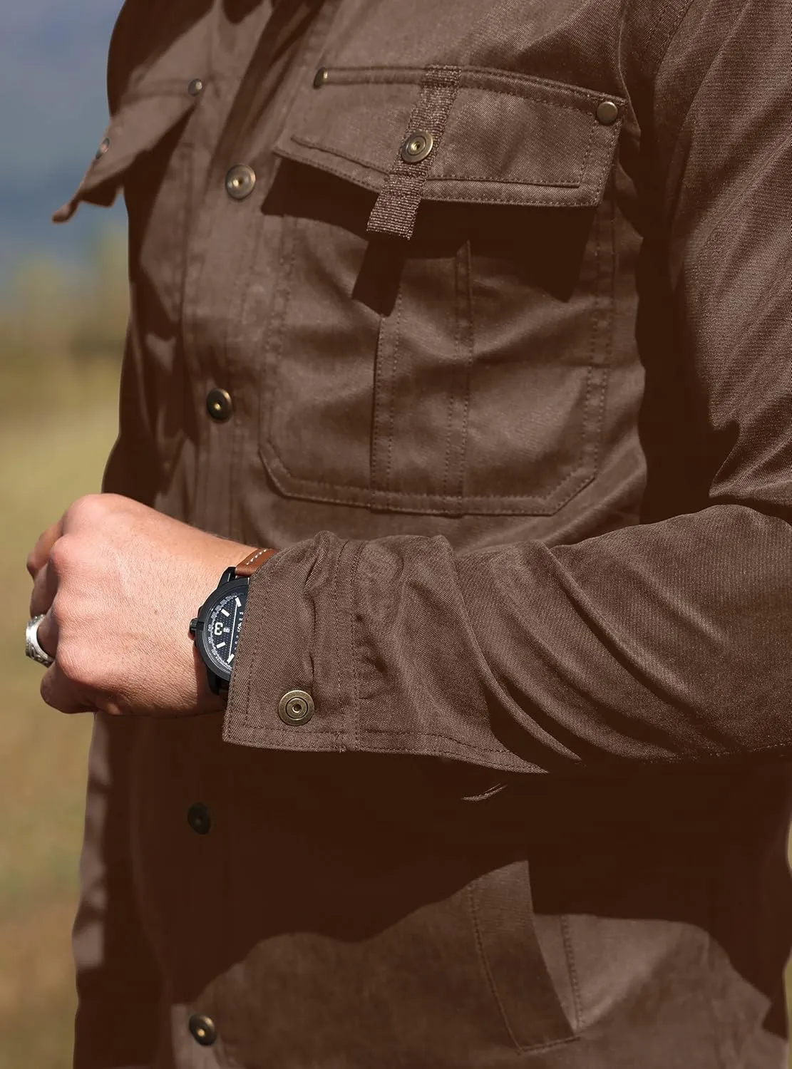 Men's Shirt Jacket Shacket with Flannel Lined Casual Snap Button Overshirt Western Cowboy Jackets Fall Clothing