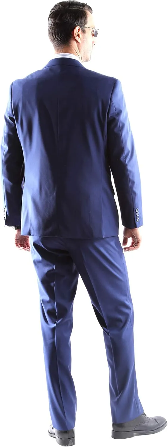 Men's Single Breasted 2 Button Extra Fine Slim Fit Dress Suit
