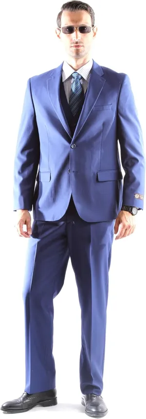 Men's Single Breasted 2 Button Extra Fine Slim Fit Dress Suit