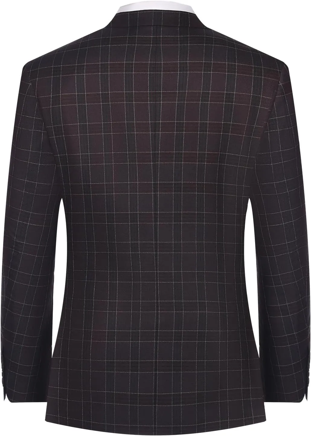 Men's Sports Coat Stylish Classic Fit Plaid Blazer 2 Button Single Breasted Spots Jacket for Casual Wear