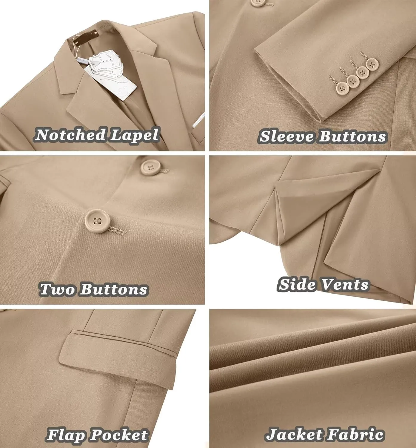 Mens Suit Jackets Casual Two Button Slim Fit Blazers Suit Separates Coat Sport Coats with Pockets for Wedding Prom Party