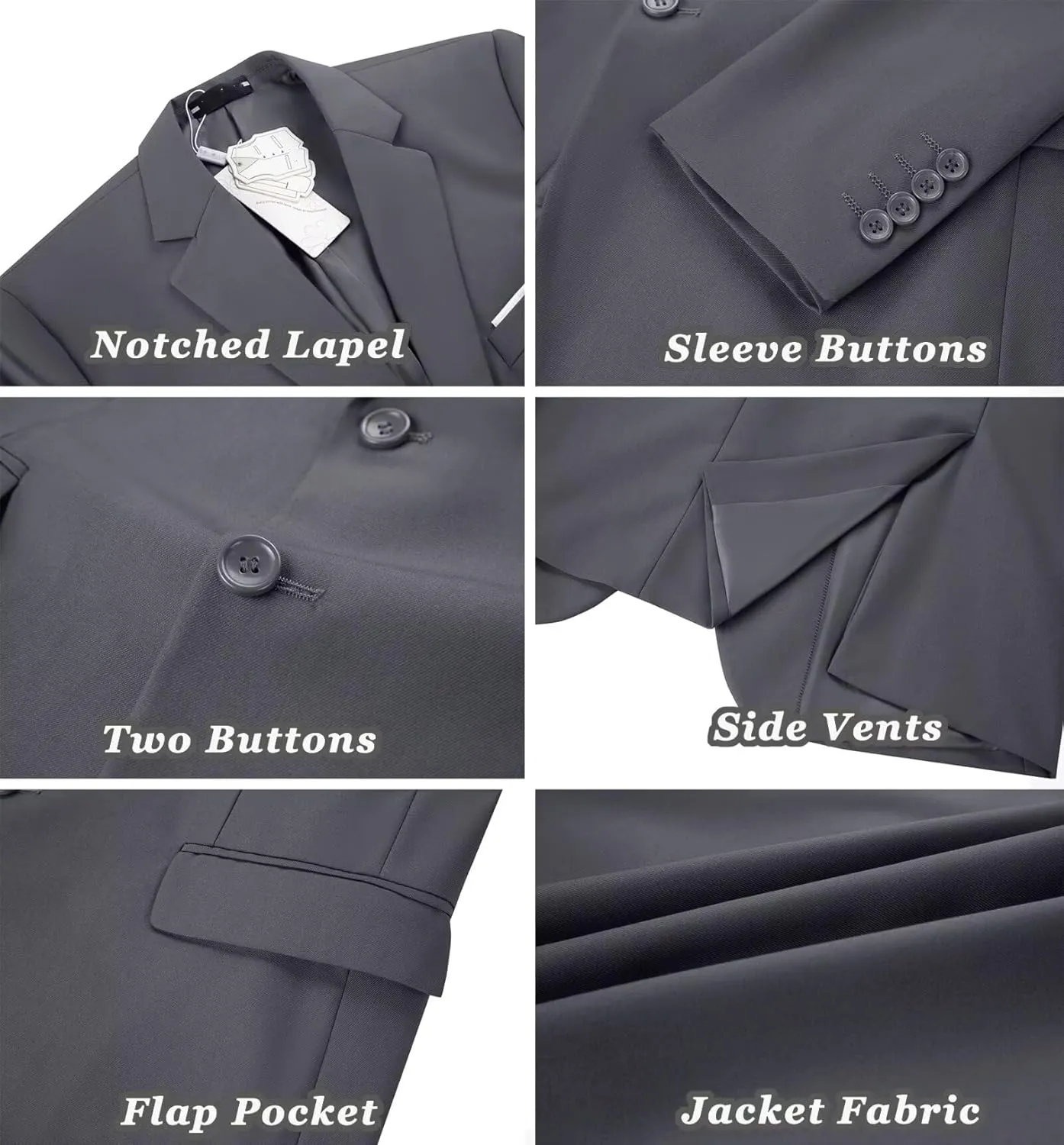 Mens Suit Jackets Casual Two Button Slim Fit Blazers Suit Separates Coat Sport Coats with Pockets for Wedding Prom Party