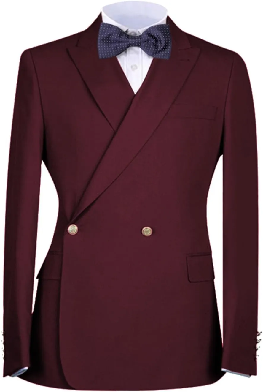 Mens Tuxedo Jackets Slim Fit Suit Blazer for Men Double Breasted Homecoming Prom Suit Separate Blazer