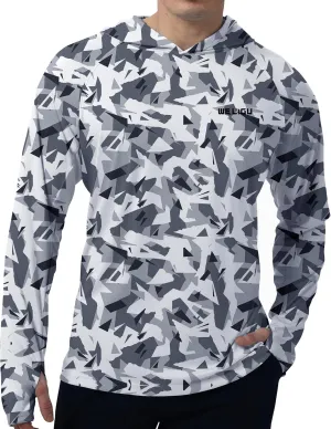 Men's UPF 50  Sun Protection Hoodie Shirt Long Sleeve SPF Fishing Outdoor UV Hiking Lightweight Shirts