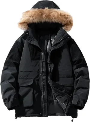 Men's Winter Coats Cotton Padded Jacket Casual Sports Hooded Warm Thick Parkas Jacket