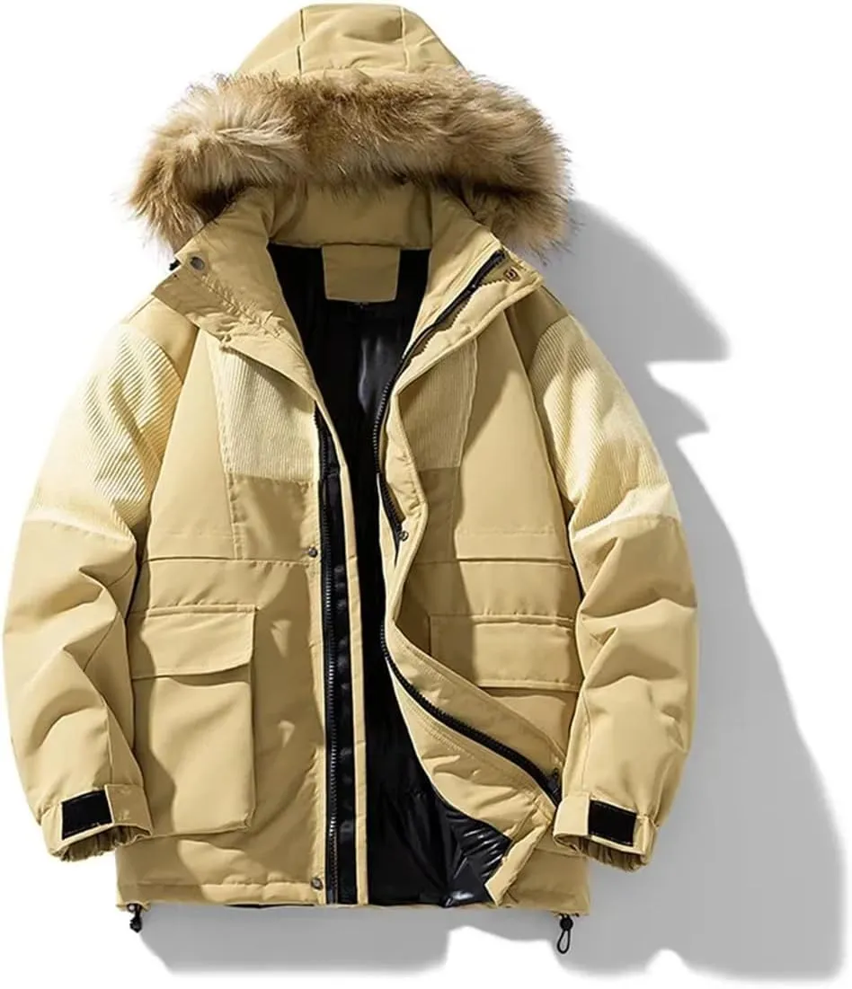 Men's Winter Coats Cotton Padded Jacket Casual Sports Hooded Warm Thick Parkas Jacket