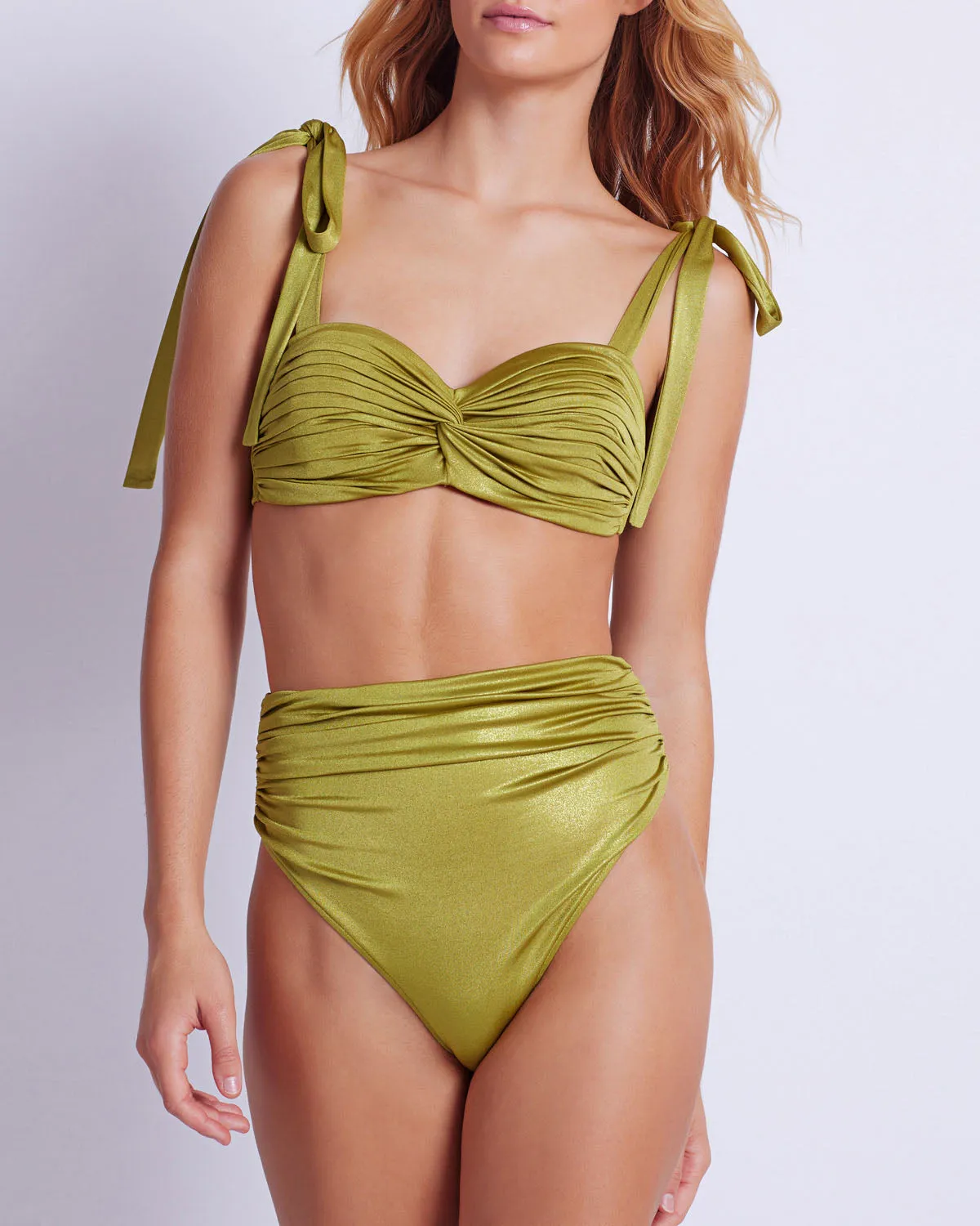 Metallic Jersey Bikini Bottom