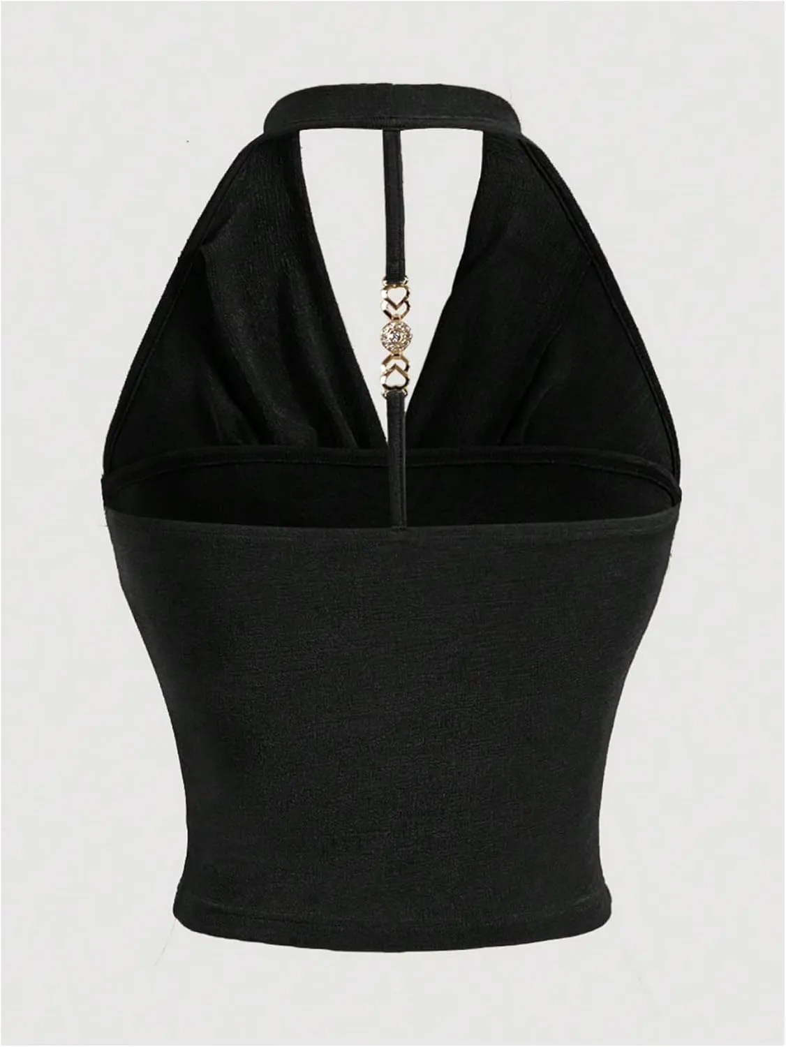 Milumia Women Ruched Halter Y2k Crop Tops Backless Cowl Neck Sleeveless Shirts