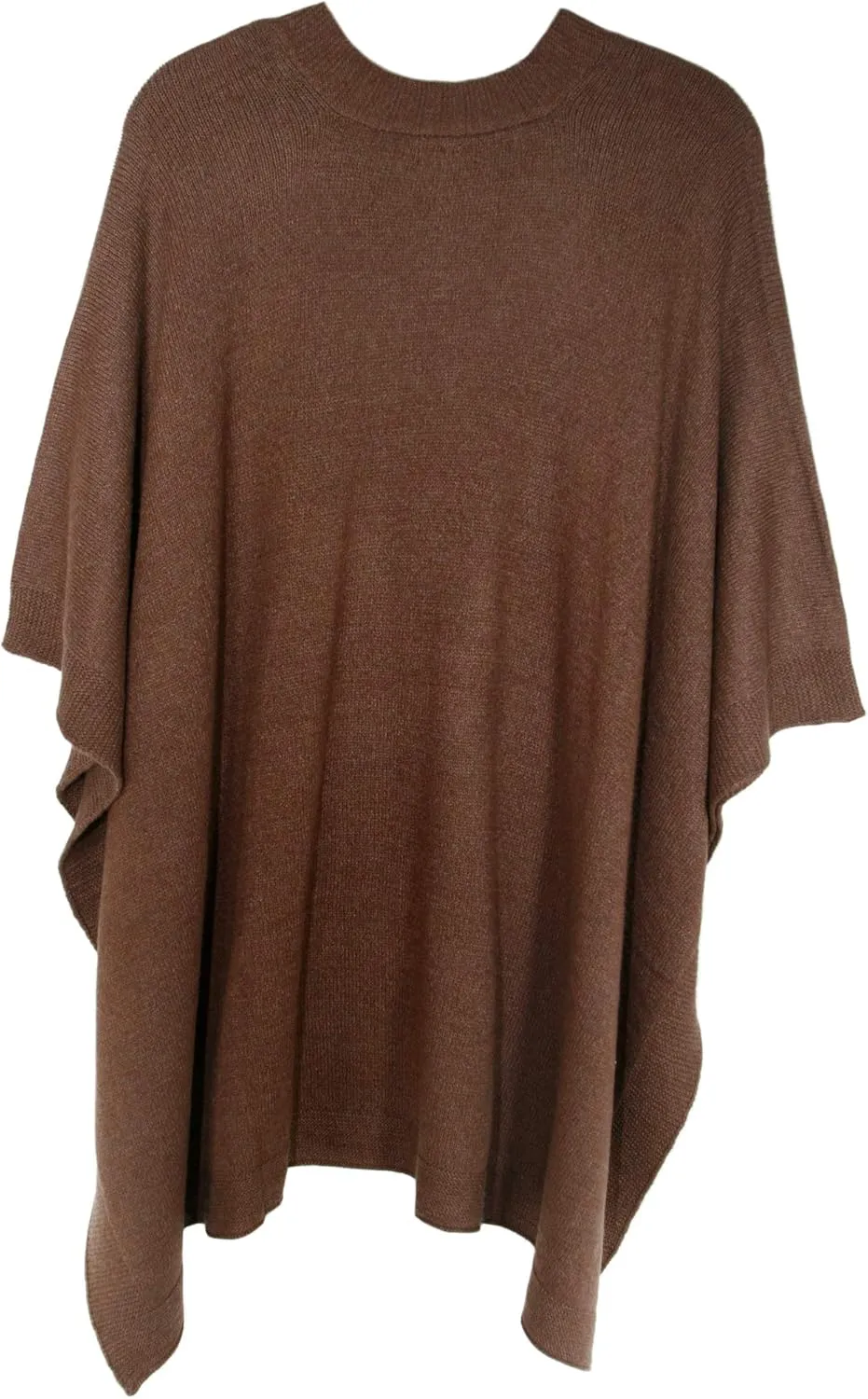 Modena Women's ExtraSoft Fine Knit Pullover Poncho. Sleeveless, Open Sides. V Neck Easy On and Off.