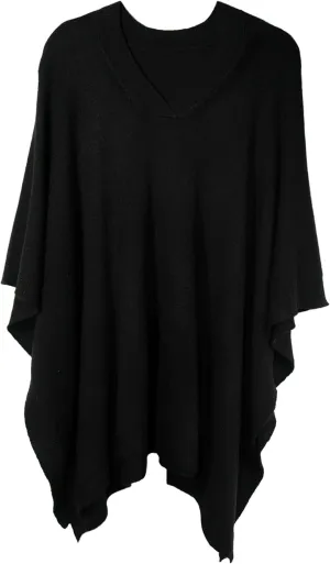 Modena Women's ExtraSoft Fine Knit Pullover Poncho. Sleeveless, Open Sides. V Neck Easy On and Off.