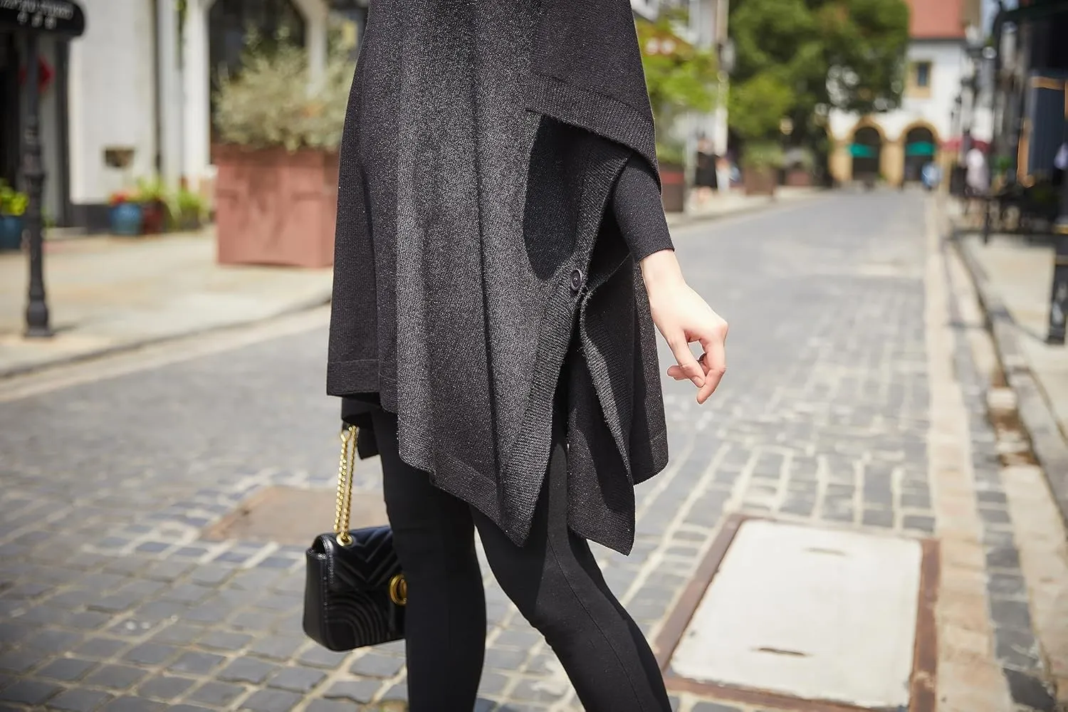 Modena Women's ExtraSoft Fine Knit Pullover Poncho. Sleeveless, Open Sides. V Neck Easy On and Off.