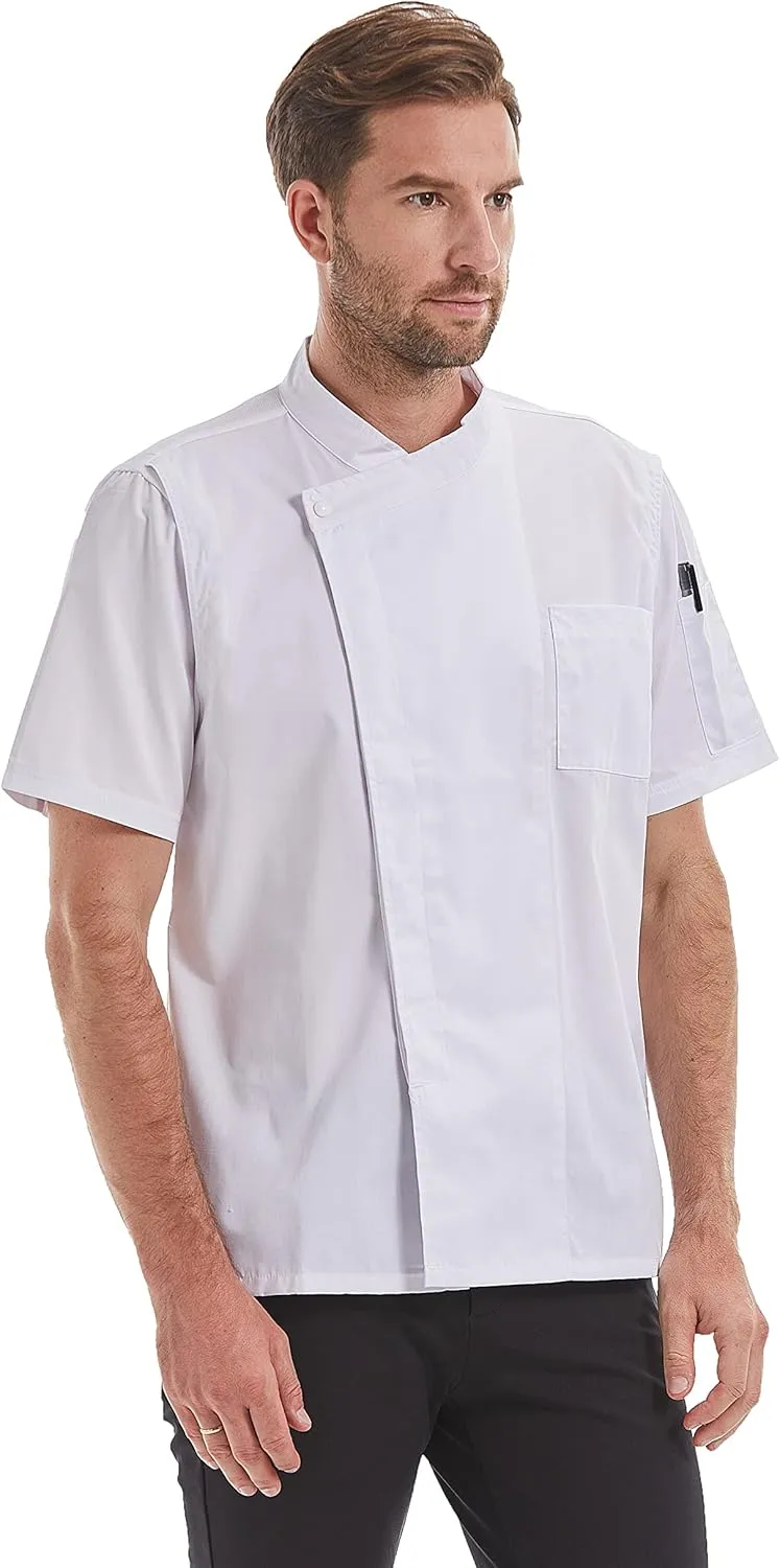 Nanxson Men's Chef Coat Jackets Short Sheeve Restaurant Summer Jacket Kitchen Food Service Work CFM0066