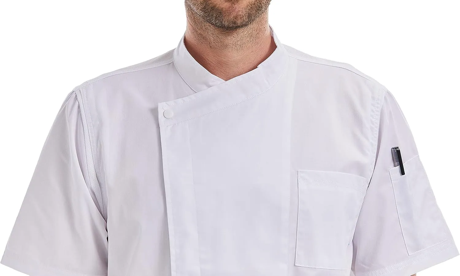 Nanxson Men's Chef Coat Jackets Short Sheeve Restaurant Summer Jacket Kitchen Food Service Work CFM0066