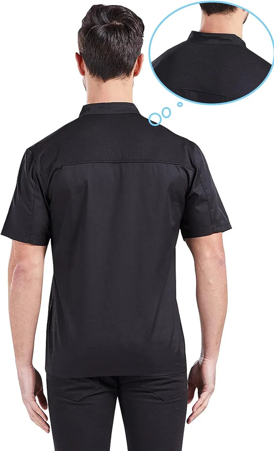 Nanxson Men's Chef Coat Jackets Short Sheeve Restaurant Summer Jacket Kitchen Food Service Work CFM0066