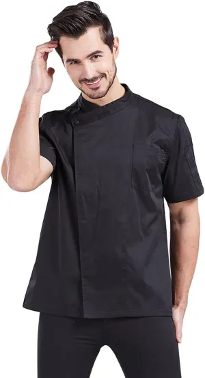 Nanxson Men's Chef Coat Jackets Short Sheeve Restaurant Summer Jacket Kitchen Food Service Work CFM0066