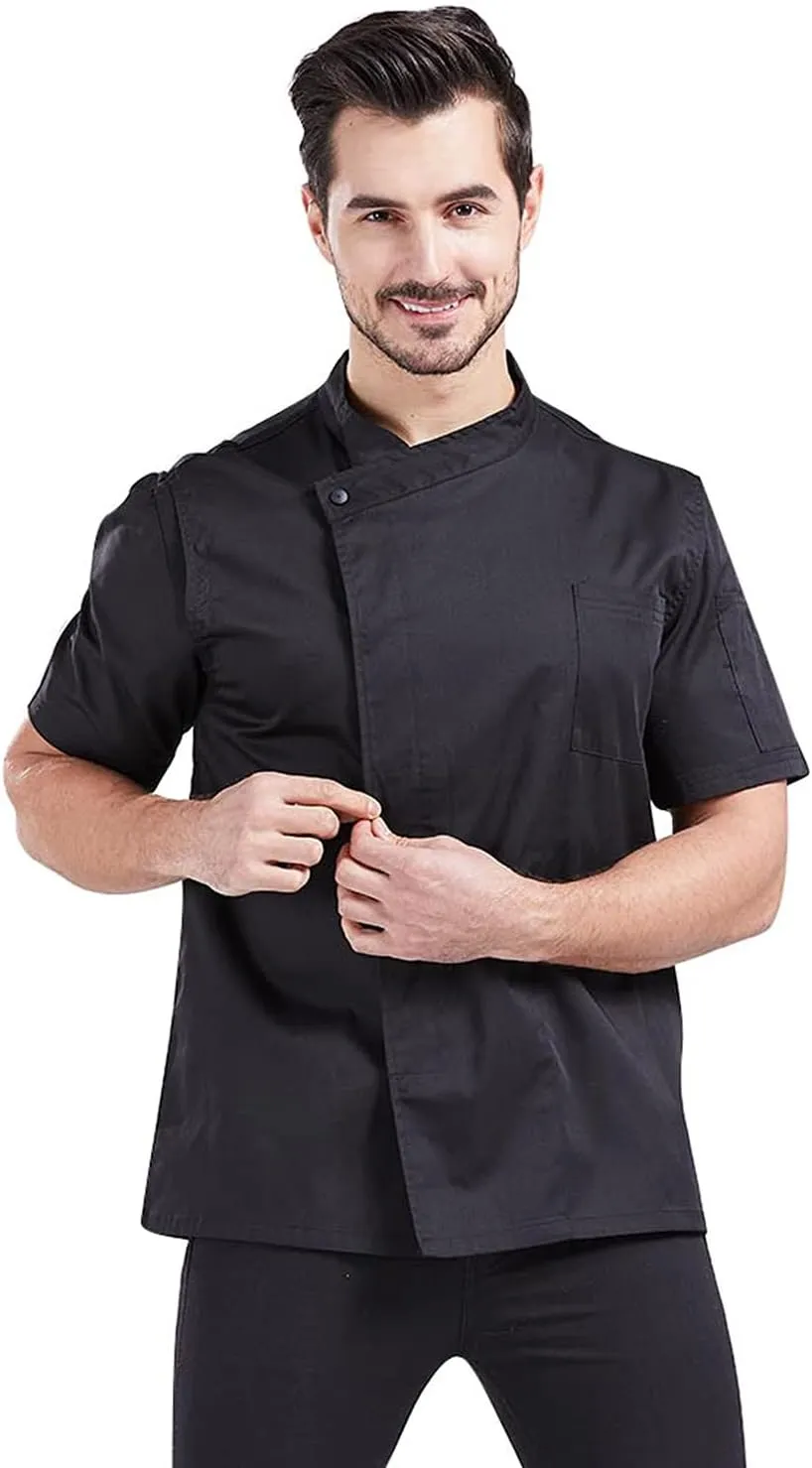 Nanxson Men's Chef Coat Jackets Short Sheeve Restaurant Summer Jacket Kitchen Food Service Work CFM0066