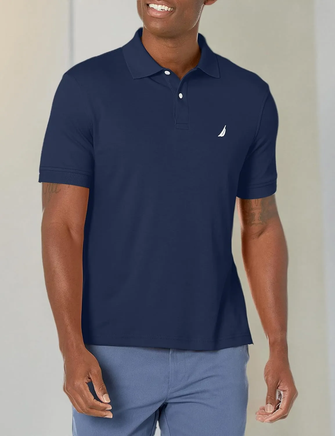 Nautica Men's Classic Fit Interlock Polo