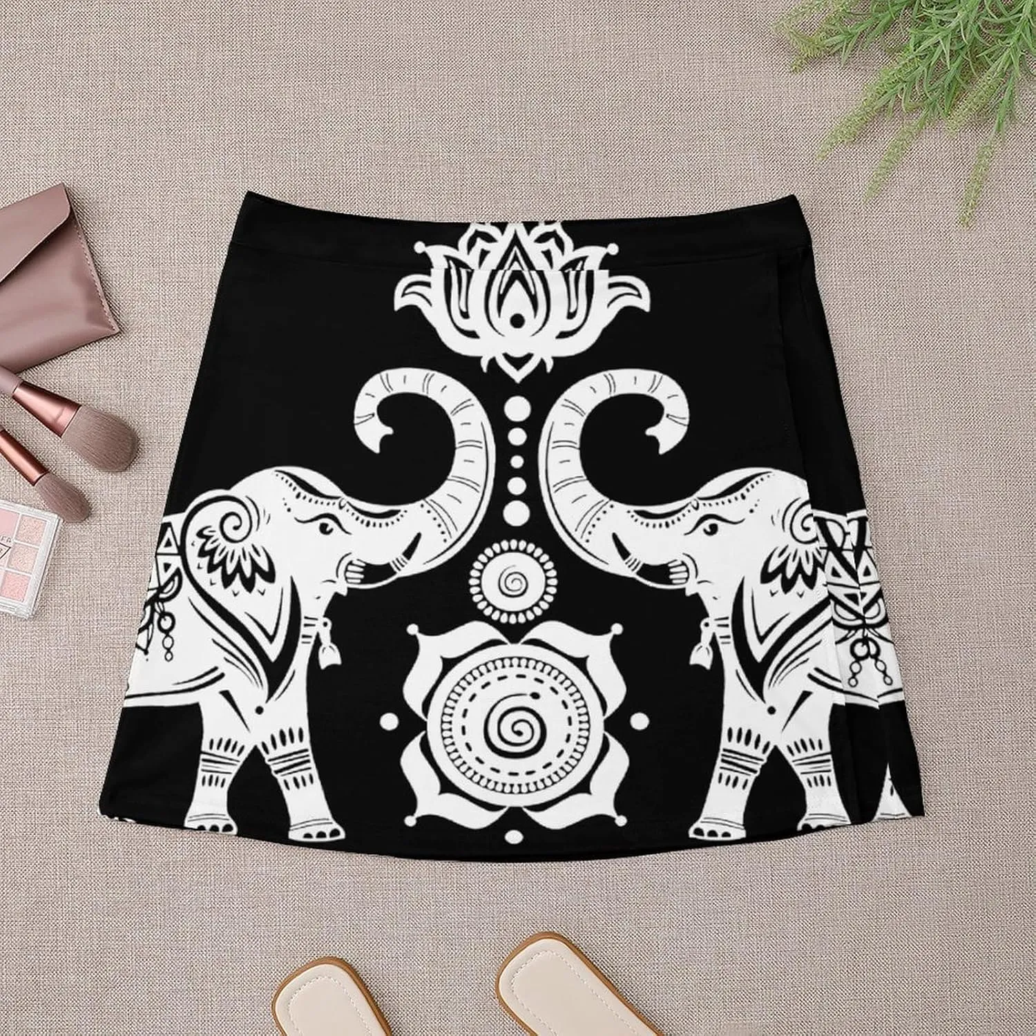 New Elephant Print Short Skirt Womans Athletic Skorts Golf Skirts High Waist Breathable Exercise Skort Athletic