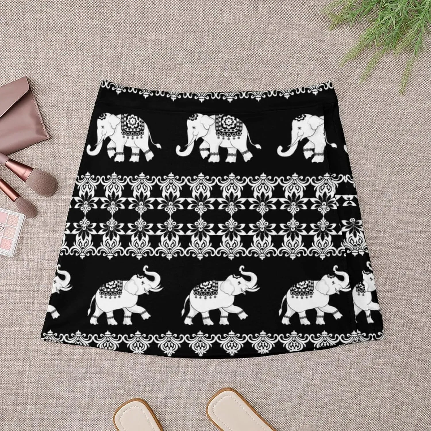 New Elephant Print Short Skirt Womans Athletic Skorts Golf Skirts High Waist Breathable Exercise Skort Athletic