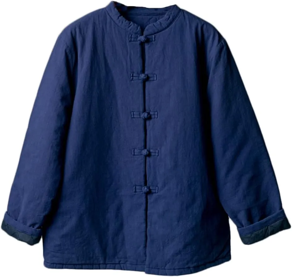 NFYM Women's Lighweight Cotton Padded Coats Cotton Linen Chinese Tang Suit Style Morning Exercise Tai Chi Jackets
