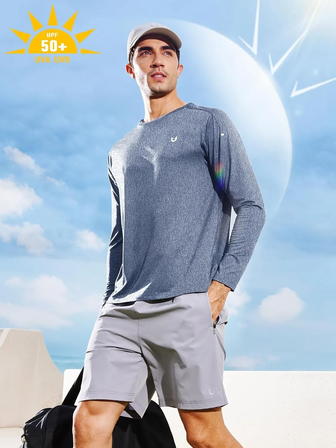 NORTHYARD Men's UPF 50  Sun Protection Shirts Long Sleeve Quick Dry Lightweight Shirt Fishing Hiking Rash Guard UV SPF