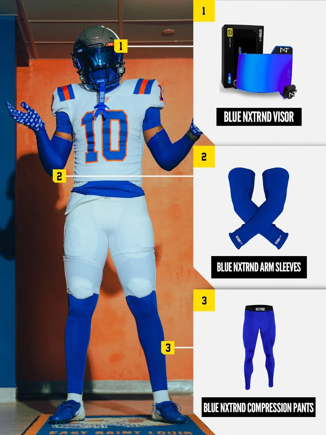 Nxtrnd Core Men's Compression Pants, Tights for Football