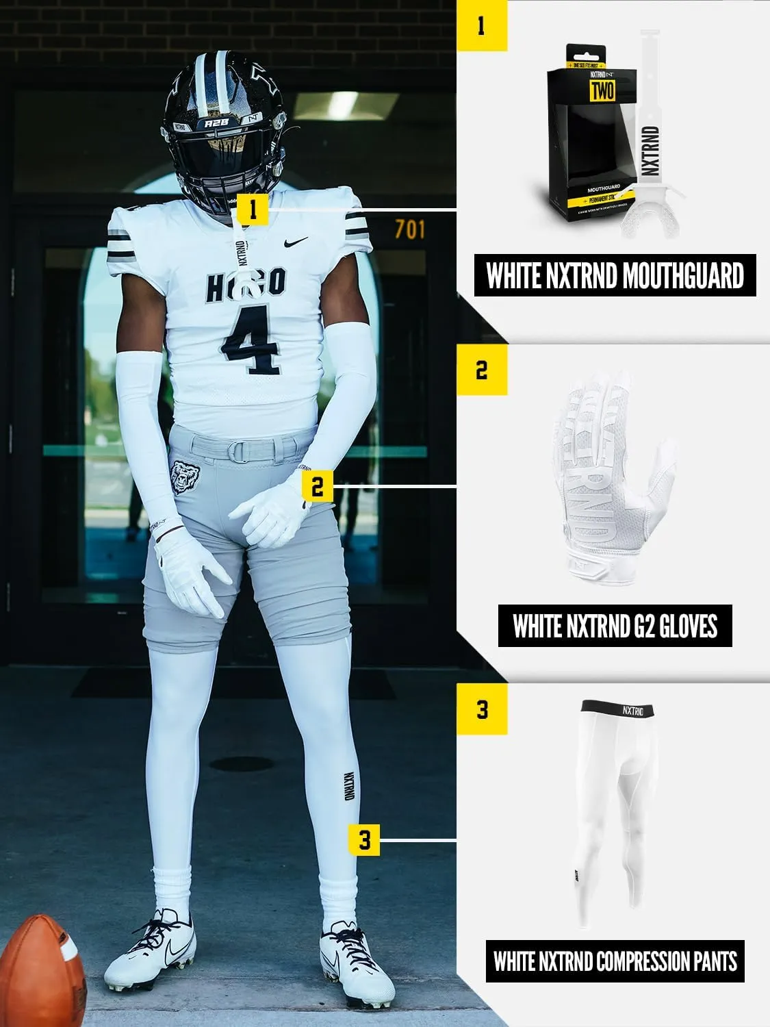 Nxtrnd Core Men's Compression Pants, Tights for Football