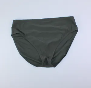 OLIVE HIGH CUT SWIM BOTTOMS APPROX LADIES LG-XL PRE-LOVED
