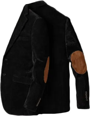 ONAXTDA Men's Corduroy Blazer with Elbow Patch Business Casual Jacket Spring Fall Sport Coats