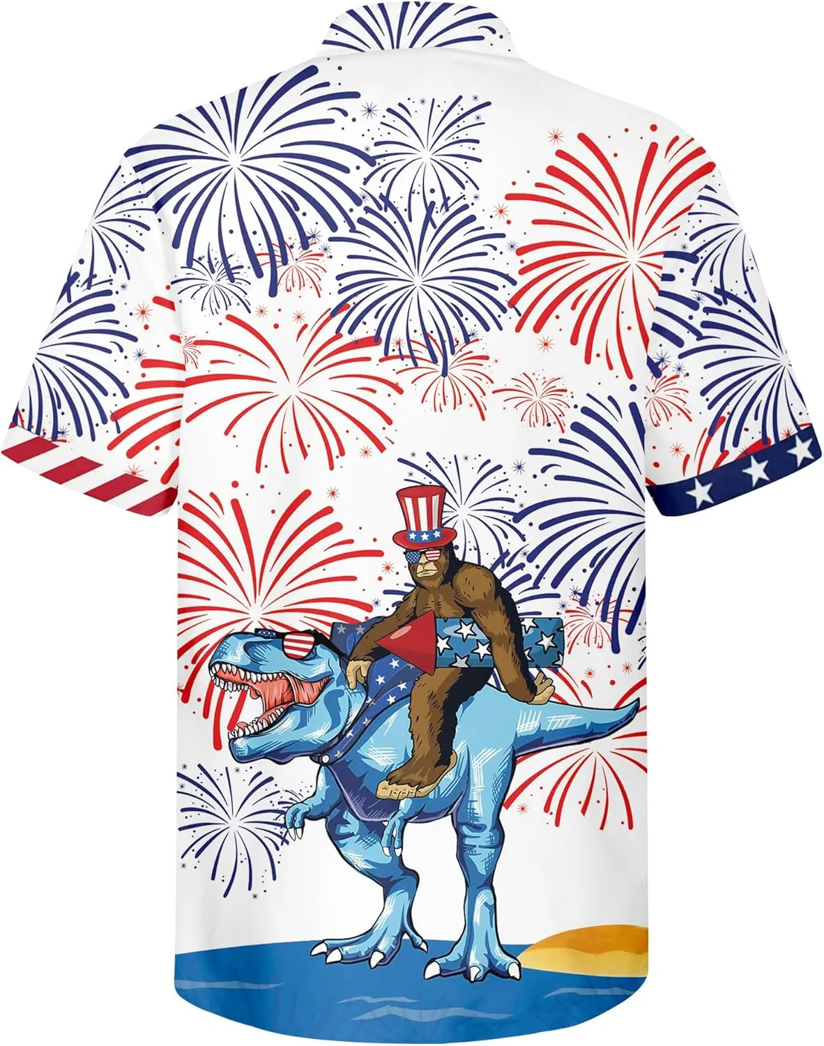 PAGYMO Hawaiian Shirt for Men Funny Summer Aloha Beach Shirts