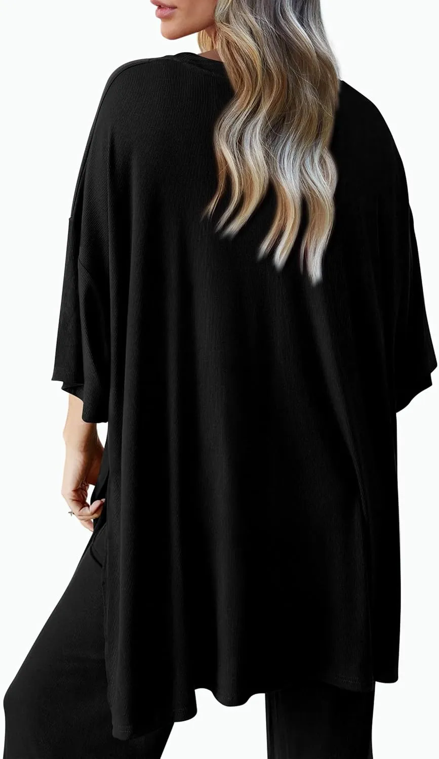 PRETTYGARDEN Women's 2 Piece Outfits Casual Short Sleeve Pullover Tops and Wide Leg Pants Lounge Sets Tracksuits