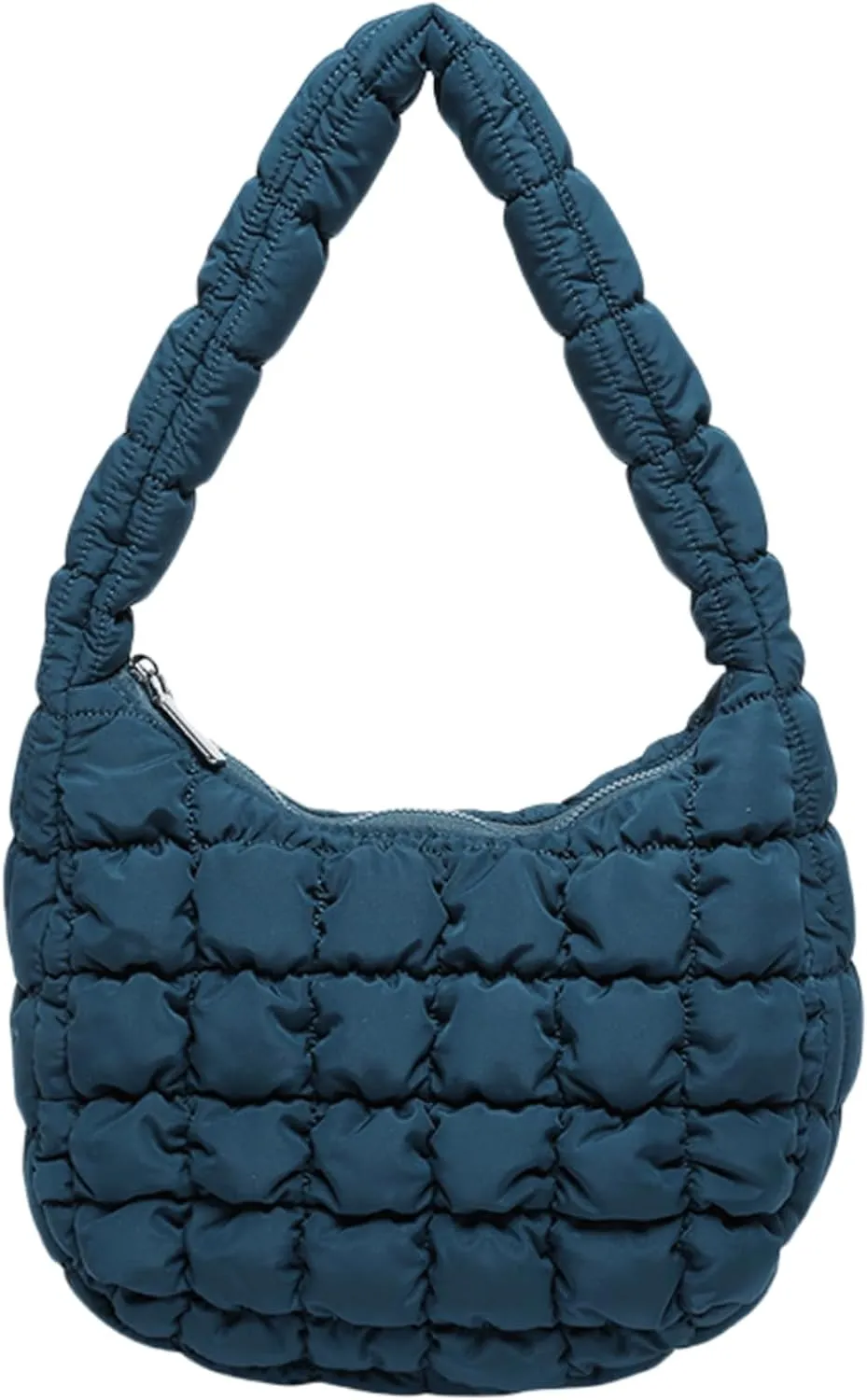 Puffer Quilted Shoulder Bag for Women Handbag Puffy Hobo Nylon Padded Tote Bag Soft Purse Lightweight