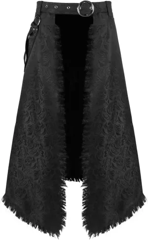 Punk Rave Men's Punk Daily Half Skirt Gothic Metal Chains Adjustable Streetwear Hip Hop Personality Skirts with Belt