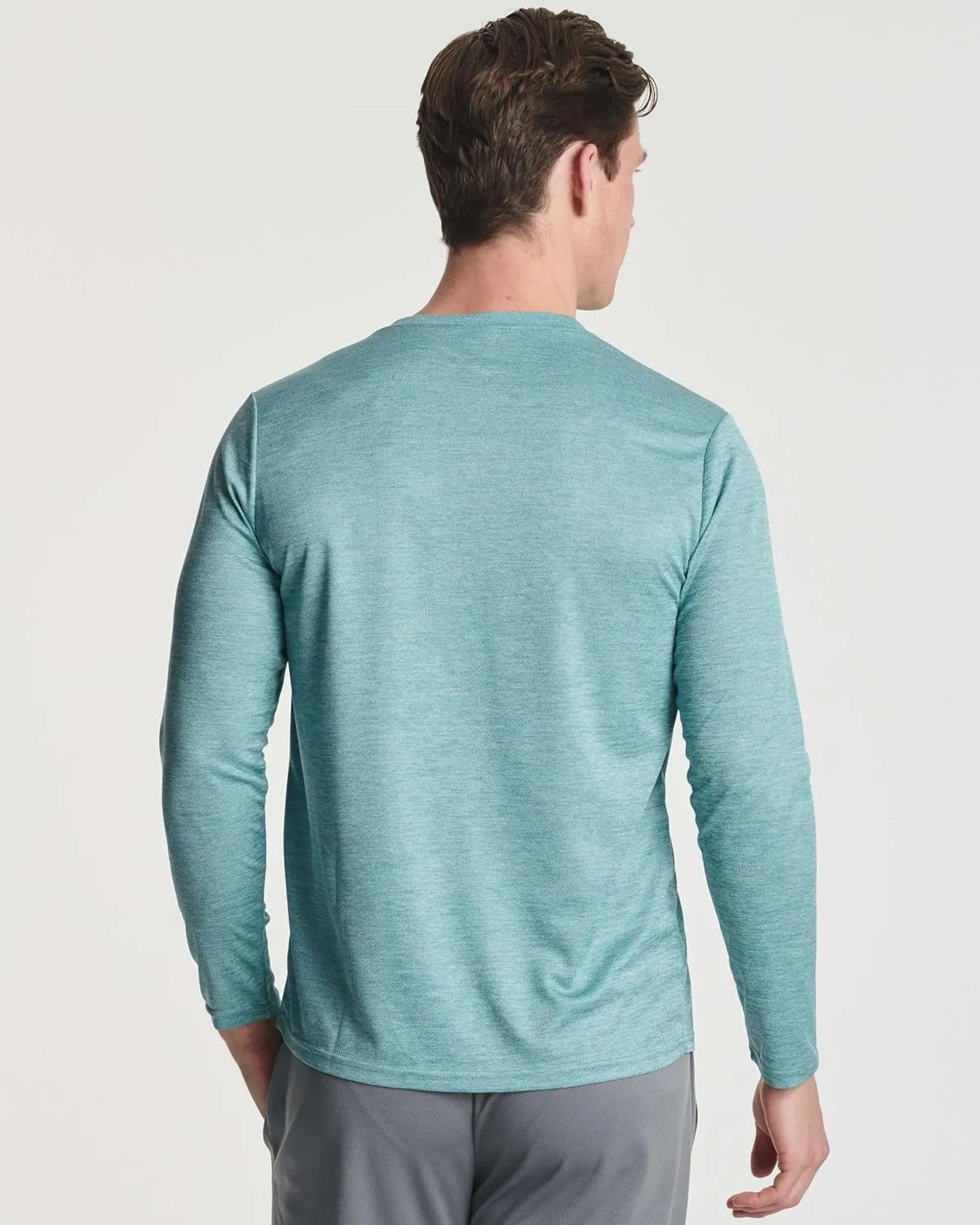 Real Essentials 3 & 5 Pack: Men's Mesh Quick Dry Athletic Long Sleeve T-Shirt UPF SPF UV Sun (Available in Big & Tall)