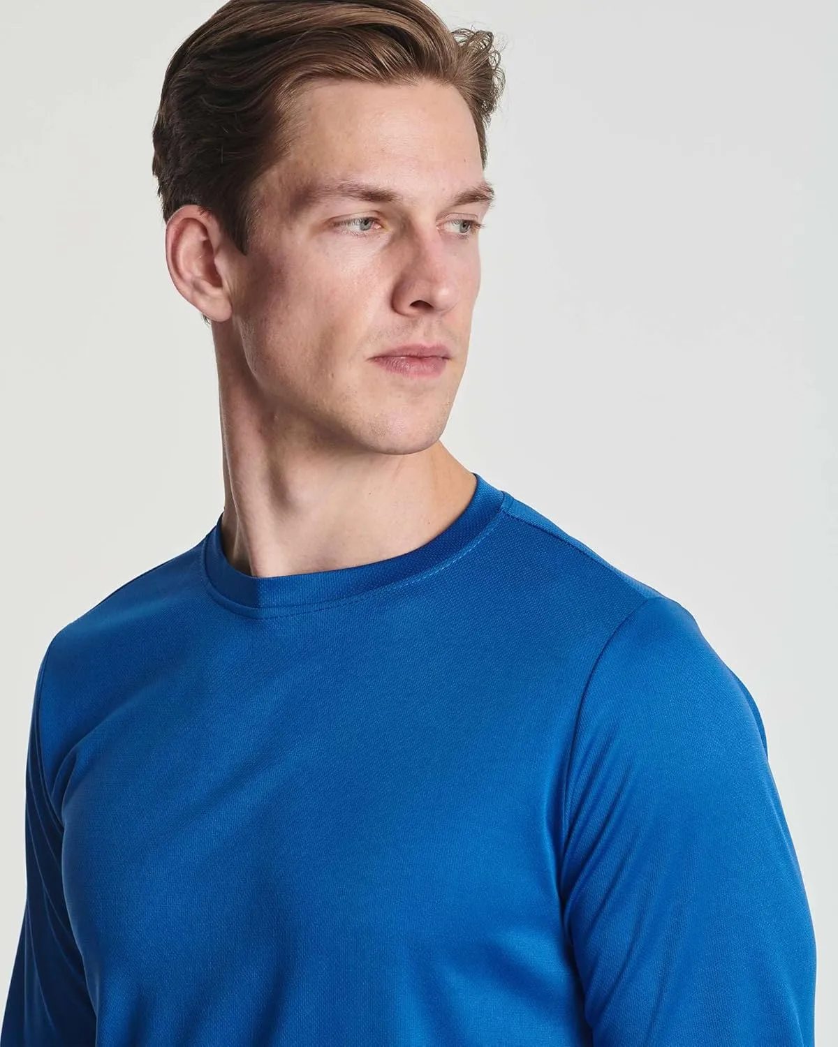 Real Essentials 3 & 5 Pack: Men's Mesh Quick Dry Athletic Long Sleeve T-Shirt UPF SPF UV Sun (Available in Big & Tall)