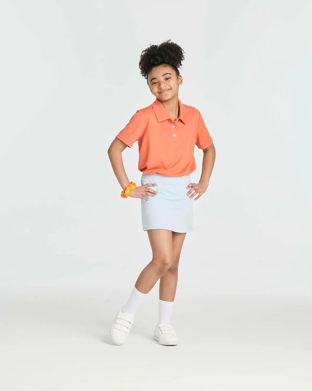 Real Essentials 3 Pack: Girls' Short Sleeve Performance Polo School Uniform(Ages 4-18)