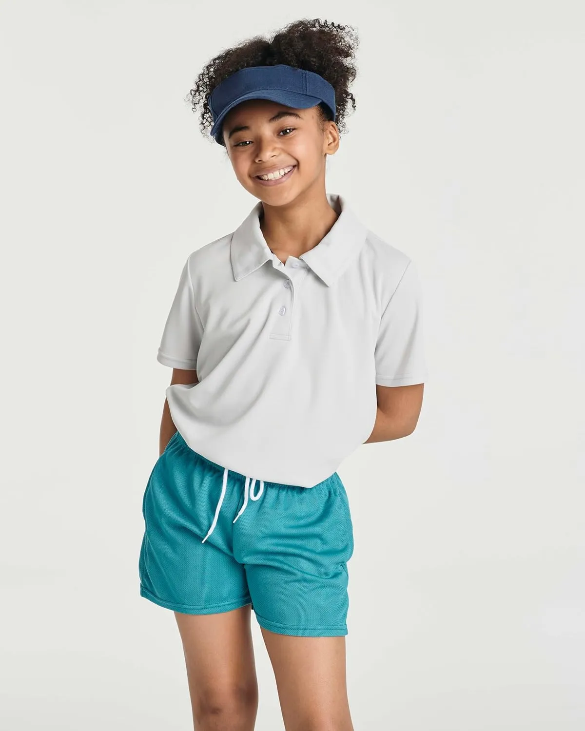 Real Essentials 3 Pack: Girls' Short Sleeve Performance Polo School Uniform(Ages 4-18)