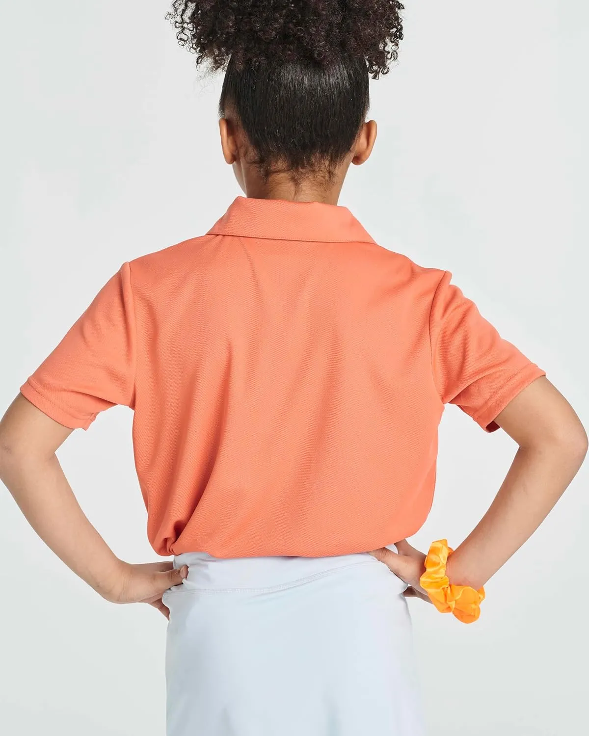 Real Essentials 3 Pack: Girls' Short Sleeve Performance Polo School Uniform(Ages 4-18)
