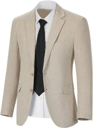 Retro Tweed Men's Suit Jackets Herringbone Slim Fit Sport Coats Blazer Prom Business Casual Men Tux Jacket Wedding Blazers