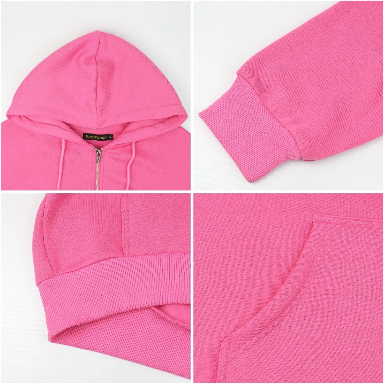 ROYLAMP 2025 Women's Oversized Zip Up Hoodies Sweatshirts Casual Fall Winter Drawstring Y2k Jackets with Pockets